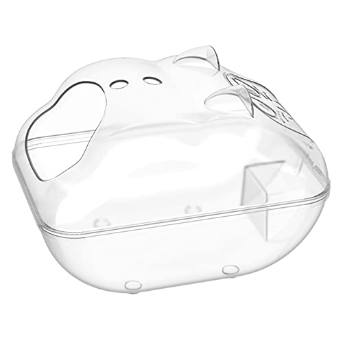 WHFCBJBW Transparenter Hamster großer transparenter abnehmbarer Sandbadbehälter Hamstertoilette S für M L Option Typ Sandbad von WHFCBJBW