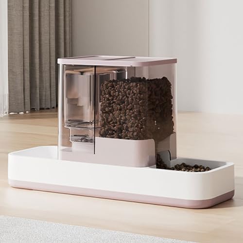 Katzenschüssel, Futternäpfe-Set, Schmutzabweisender Futterspender für Haustiere, Wassernapf-Set für Katzenfutter (Color : Pink) von WHYATT