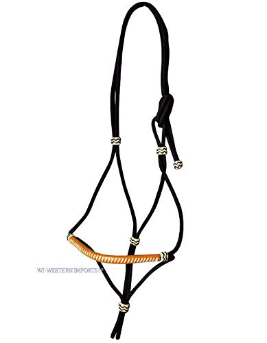 WI-Western Imports Knotenhalfter Rawhide Black - Trainingshalfter von WI-Western Imports