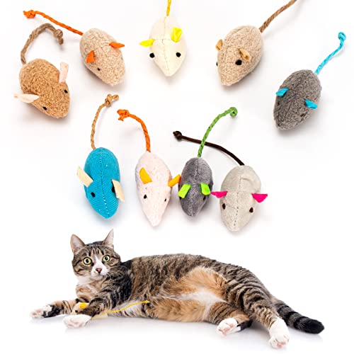 WIFUN Katzenminze-Spielzeug für Katzen, 9 Stück, Katzenminze-Maus-Spielzeug, Katzenminze, Zahnreinigungsspielzeug für Kick Bite und Indoor interaktiv von WIFUN