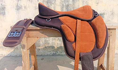 WILD RACE Baumloser synthetischer Freemax Allzweck-Pferdesattel/Treeless Synthetic Freemax Saddle (13", Golden Brown) von WILD RACE