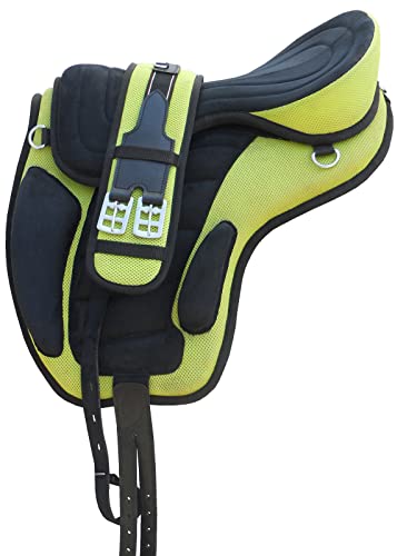 WILD RACE Freemax Sattel Baumloser Sattel/Treeless Saddle Freemax Saddle (10", (Green) von WILD RACE