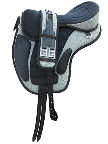 WILD RACE Freemax Sattel Baumloser Sattel/Treeless Saddle Freemax Saddle (11", (Gray) von WILD RACE