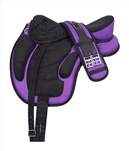 WILD RACE Freemax Sattel Baumloser Sattel/Treeless Saddle Freemax Saddle (12", (Purple) von WILD RACE