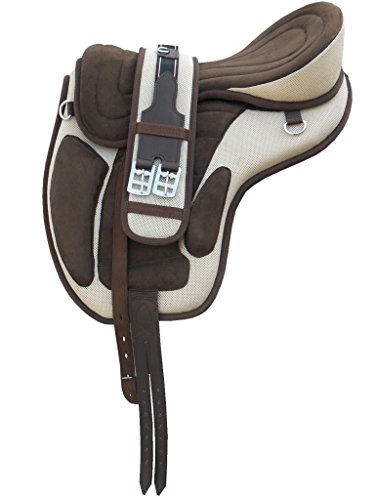 WILD RACE Freemax Sattel Baumloser Sattel/Treeless Saddle Freemax Saddle (15", (Beige-Brown) von WILD RACE