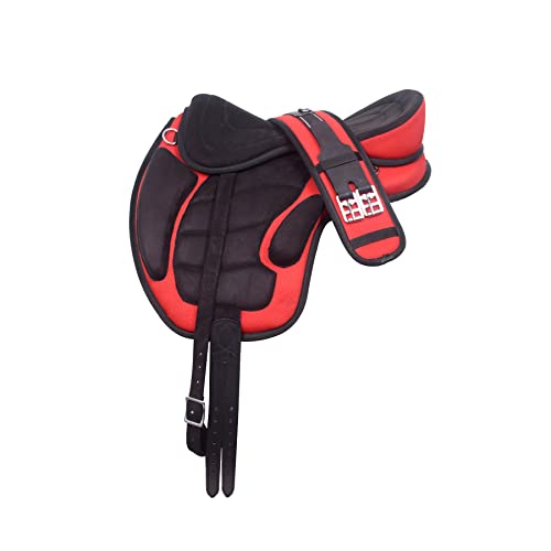 WILD RACE Freemax Sattel Baumloser Sattel/Treeless Saddle Freemax Saddle (17.5", (Red) von WILD RACE