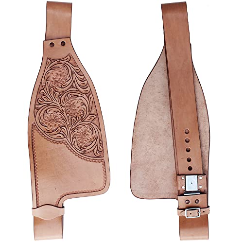 WILD RACE Horse Western Ersatz-Sattelschutzbleche für Erwachsene aus echtem Leder/Horse Western Adult Genuine Leather Replacement Saddle Fenders (Stil-03 (Style-03)) von WILD RACE