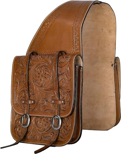 WILD RACE Western-Satteltasche aus Pferdeleder, strapazierfähig, für traditionelle Trail-Fahrten | Satteltasche | Pferdesatteltasche | Western-Satteltasche | Ledersatteltaschen für Pferde (STYLE-26) von WILD RACE