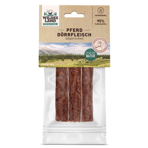 WILDES LAND Getrocknetes Pferd, Fleisch, 65 g von WILDES LAND