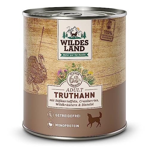 Wildes Land Feuchtes Hundefutter Türkei Geschmack 6 x 400 g von WILDES LAND