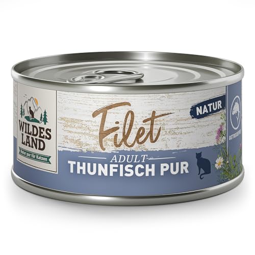 Wildes Land - Filet Thunfisch Pur | Natur - 12x80g - Nassfutter von WILDES LAND