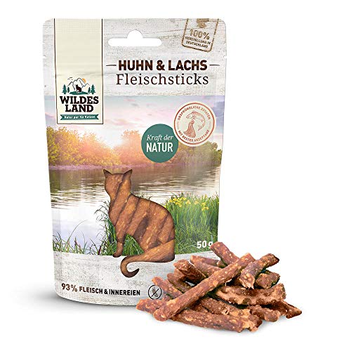 Wildes Land Katzensnacks mit Huhn und Lachs, 50 g von WILDES LAND