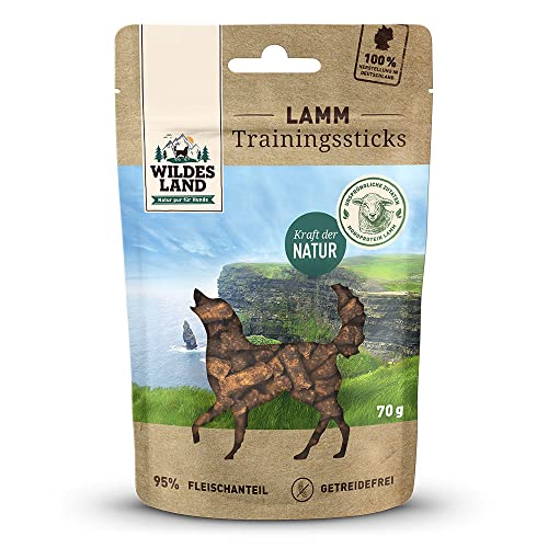 Wildes Land Leckerlis für Hunde, Lammgeschmack, 70 g von WILDES LAND