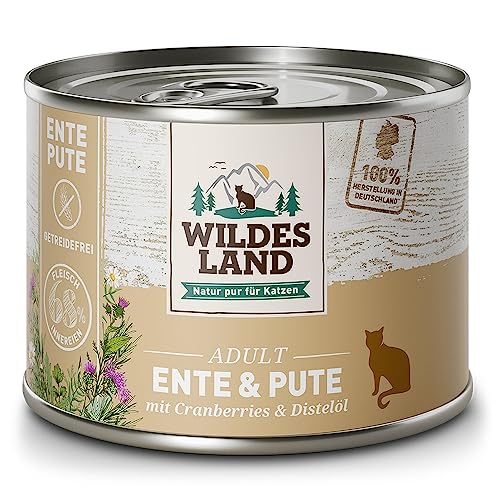 Wildes Land Nassfutter Katze Geschmack Ente 12 x 85 kg von WILDES LAND