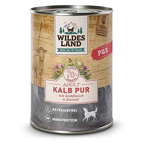 Wildes Land Nassfutter für Hunde, Rindgeschmack, 6 x 400 g von WILDES LAND