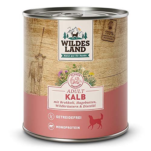 Wildes Land Nassfutter für Hunde, Rindgeschmack, 6 x 800 g von WILDES LAND