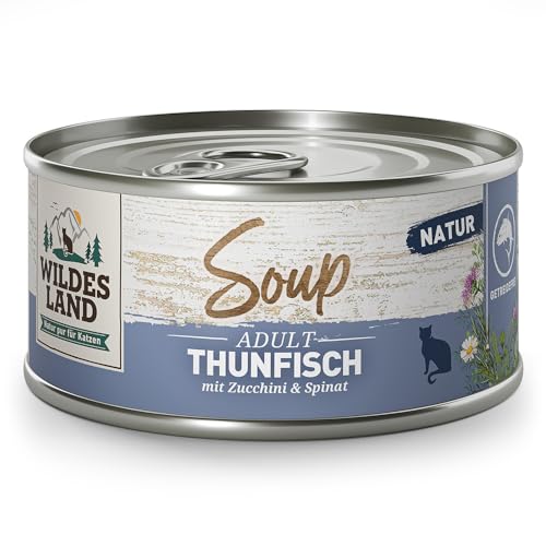 Wildes Land - Soup Thunfisch mit Zucchini & Spinat - 12x80g - Nassfutter von WILDES LAND