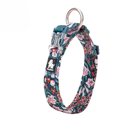 Truelove Blumen-Haustierhalsband, bestes gepolstertes Komfortkissen, Tarnung und sichere, verstellbare Schnalle, Gehen für kleine/mittelgroße/große Hunde, die im Freien laufenTLC5273 von WINHYEPET