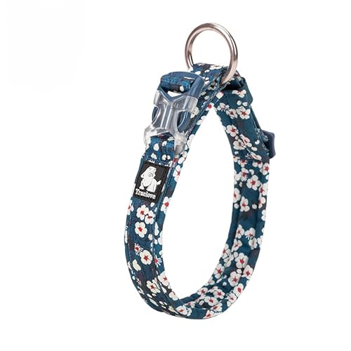 Truelove Blumen-Haustierhalsband, bestes gepolstertes Komfortkissen, Tarnung und sichere, verstellbare Schnalle, Gehen für kleine/mittelgroße/große Hunde, die im Freien laufenTLC5273 von WINHYEPET