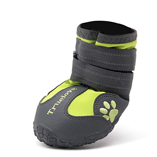 WINHYEPET Hundeschuhe, wasserdicht, reflektierend, atmungsaktiv, weich, robust, schützt die Pfotenabdrücke des Hundes, 4 Farben, 8 Größen von WINHYEPET