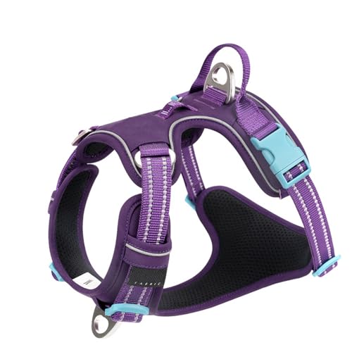 WINHYEPET True Love TLH5654 Hundegeschirr, gegen Ziehen, verstellbare Outdoor-Weste, reflektierend, Nylon, weich, für kleine, mittelgroße und große Rassen, Violett, Größe L von WINHYEPET