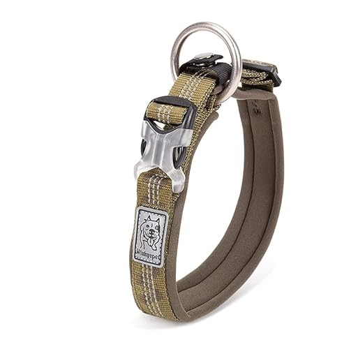 WINHYEPET YC1854 Hundehalsband, Neopren, gepolstert, reflektierend, für große und mittelgroße Hunde, Größe L, Armeegrün von WINHYEPET