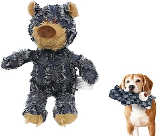 WINONDE Stabiler Bär, quietschendes Kauspielzeug für Hunde, Hundespielzeug, interaktiver Hunde-Teddybär zum Spielen mit Hunden, geeignet für große und kleine Hunde, robuster Bär für schwere Kauer von WINONDE