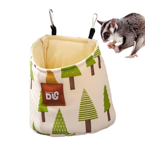 WJnflQN Käfigbett für Hamster, Betten für Kleintiere, Bequeme Hängematte für Rennmäuse, Zubehör für Hamsterkäfig, zum Aufhängen aus Plüsch, Käfigtasche für kleine Tiere, Dekoration von WJnflQN