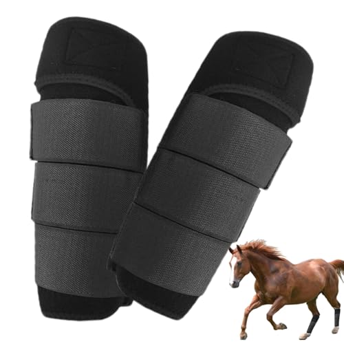 WJnflQN Pferdestiefel-Beinbandageschutz, Pferdebeinschutz vorne und hinten - Professionelle ergonomische Pferdebeinschützer,Reißfester, weicher, bequemer Beinbandagenschutz für das tägliche Training von WJnflQN