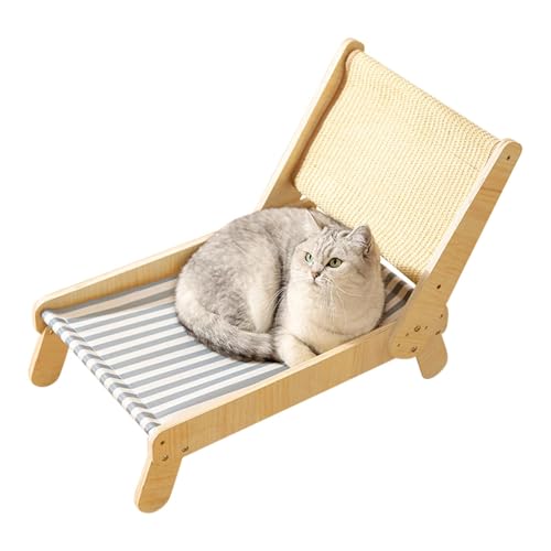 WJnflQN Sisal Cat Lounger, Cat Lounge Stuhl Kratzer,Cat Lounger Sisal Scratch | 4-positionsverstellbare Strandbettmöbel für Kätzchen von WJnflQN