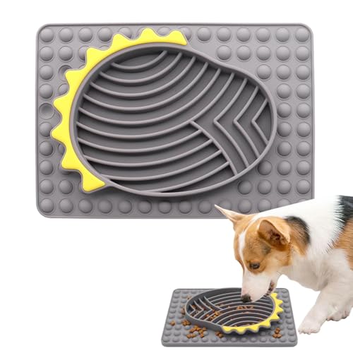 WJnflQN Slow Feeder Leckmatte, Leckmatte für Hunde,Anti-Kipp-Design Leckmatte Slow Feeder - Slow Eating Lick Pad Futtermatten für Hunde für eine gesündere Verdauung und Unterhaltung von WJnflQN