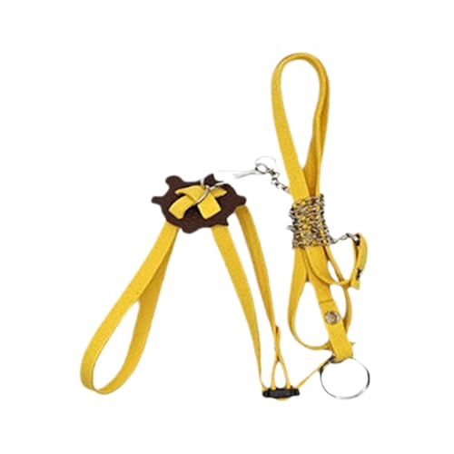 WJnflQN Turtle Walk Leashes, verstellbares Geschirr, PU-Leder, Outdoor-Kontrollseil, weicher Brustkragen, mehrfarbig, für Gecko und Schildkröte von WJnflQN