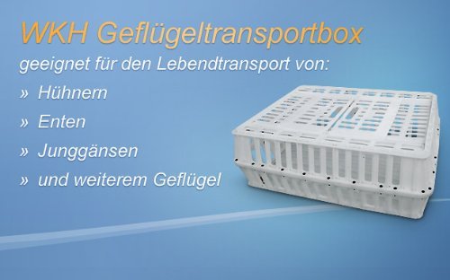 Transportbox für Geflügel - Geflügeltransportkiste - Hähnchenkiste von WKH-GMBH