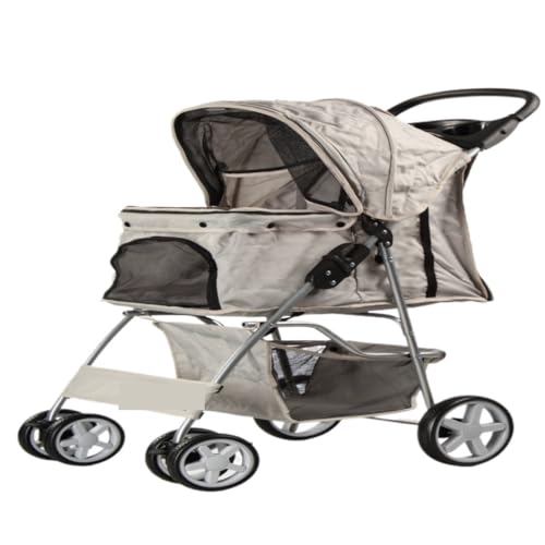 Kinderwagen für Haustiere Haustier-Kinderwagen, Hunde-Kinderwagen, Abnehmbar, Faltbar, Leichtes Material for Kleine Und Mittelgroße Hunde Und Katzen Hundekinderwagen(G) von WLFKL