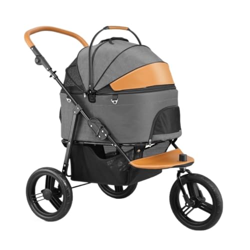 Kinderwagen für Haustiere Haustier-Kinderwagen, Leicht, Faltbar, Abnehmbar, for Den Außenbereich, Tragbarer Haustier-Kinderwagen for Katzen Und Hunde Hundekinderwagen(B) von WLFKL