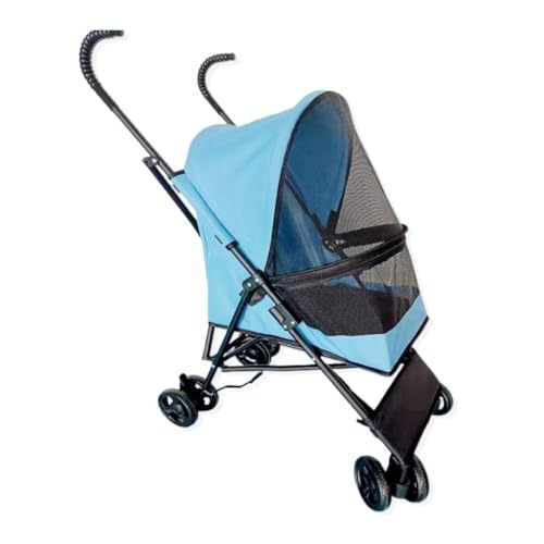 Kinderwagen für Haustiere Haustier-Kinderwagen, Vierrad-Kinderwagen, Outdoor-Reise-Haustier-Kinderwagen, zusammenklappbarer Haustier-Kinderwagen, Leichter Haustier-Kinderwagen Hundekinderwagen(Green) von WLFKL