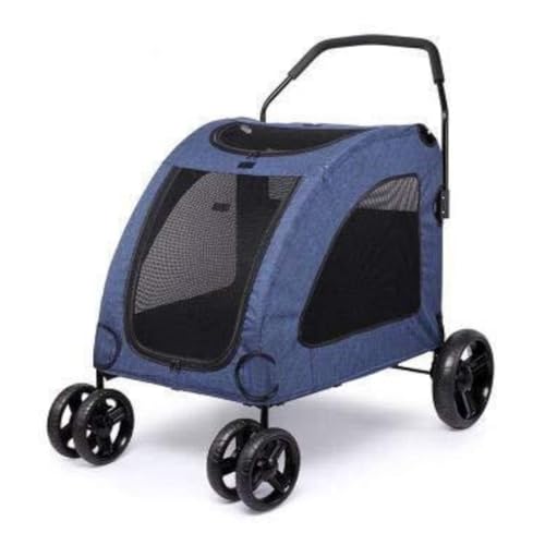 Kinderwagen für Haustiere Haustier-Kinderwagen, vierrädriger Haustier-Kinderwagen, zusammenklappbarer Haustier-Kinderwagen, leichter Haustier-Kinderwagen, großer Haustier-Kinderwagen Hundekinderwagen( von WLFKL