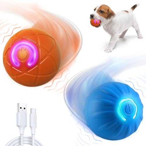 WLLEADG Shaky Ball Spielzeug für Hunde, schüttelnder Hundeball, interaktiver Hundeball, vibrierender Ball für Hunde, automatisch beweglicher Hundespielzeugball für kleine, mittelgroße und große Hunde, von WLLEADG