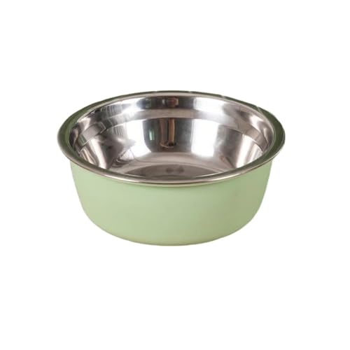 Katze Aufhänger Käfig Tasse Edelstahl Pet Fütterung Werkzeuge Stationäre Hund Schüssel Hängen Feeder Dish Reise Lebensmittel Wasser Schüsseln Katzennapf (Color : Green) von WLTYSM