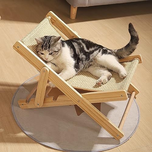 Katzenbett,2-in-1 Katzenkratzbrett Katzensofa Lounge Kätzchen Kratzspielzeug 62 * 38 cm Verstellbares Lounge Bett für Katzen Kätzchen von WMLBK