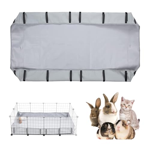 WMYYLX Meerschweinchen-Käfigplane, abnehmbare Meerschweinchen-Käfig-Auskleidung, waschbare Plane, Unterseite für Meerschweinchen, Kaninchen, Hamster, Igel, Frettchen (Grau, 120 x 60 x 11 cm) von WMYYLX