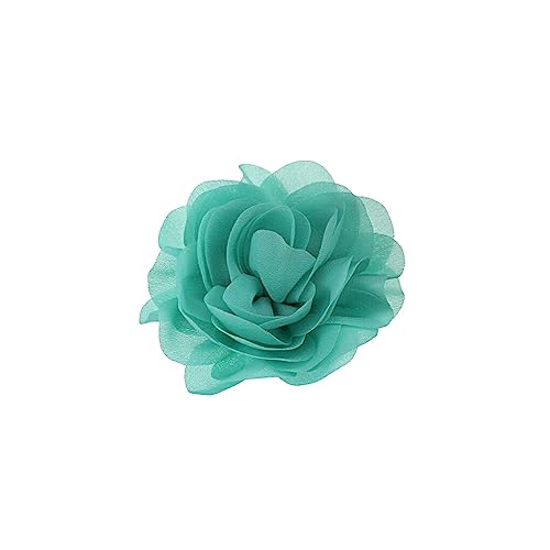 WNDUOKXH Hundehalsband Blumen Bequemes Tragen Perle Chiffon Katze Fliege Gummiband Auffälliger Haustierbedarf Halsschmuck, Blau Grün von WNDUOKXH