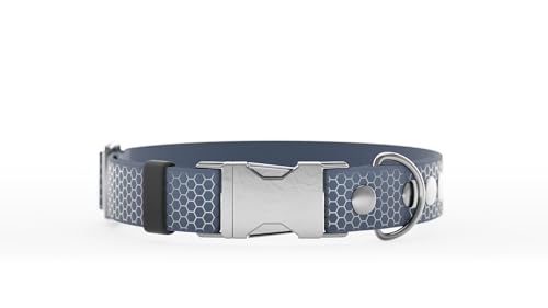 Handgemachtes Schnalle Hundehalsband 20mm L Marineblau von WNM Group