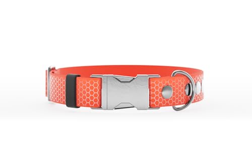 Handgemachtes Schnalle Hundehalsband 20mm M Orange von WNM Group