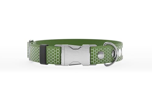 Handgemachtes Schnalle Hundehalsband 25mm M Olive von WNM Group