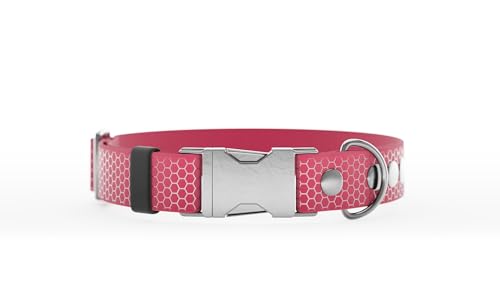 Handgemachtes Schnalle Hundehalsband 25mm XS Magenta von WNM Group