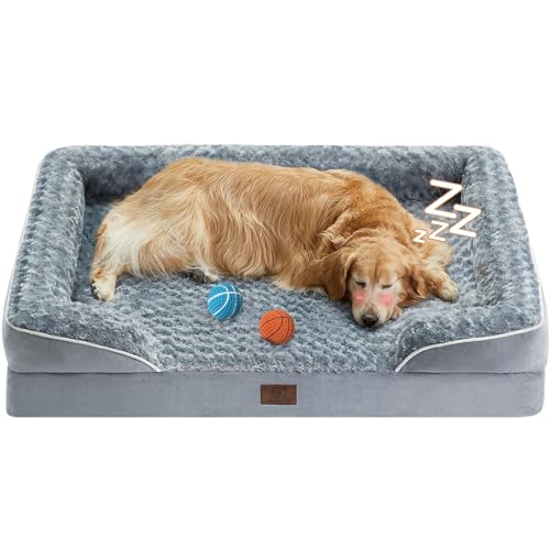 WNPETHOME Orthopädisches Hundebett für extra große Hunde – XL wasserdichtes Hundebett, Nackenrolle, Hundesofa für Haustiere, Haustierbett für große Hunde von WNPETHOME