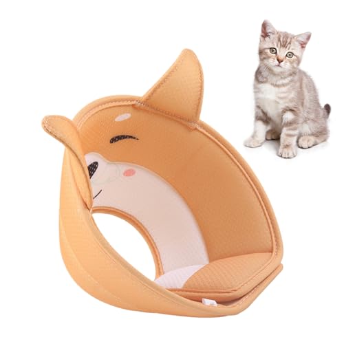 Kegel für Katzen | Weiches KatzenDonut-Halsband mit niedlichem Tiermotiv | Donut-Halsband für Hunde, Kegel für kleine Hunde, Kätzchen für Katzen und Hunde, schützt Verletzungen Wobblo von WOBBLO