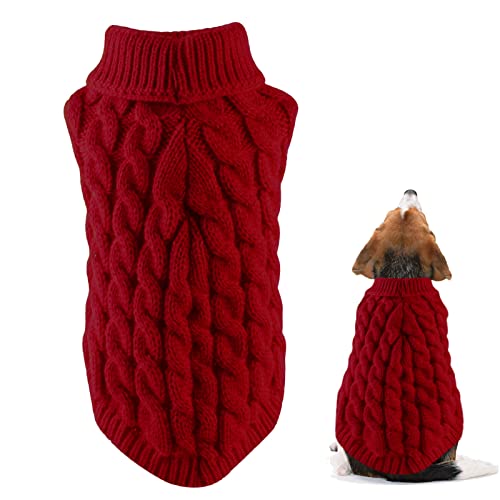 Strickkleidung für Hunde | Rollkragenpullover für Hunde | Winterkleidung für kleine Hunde | Hundepullover für Jungen oder Mädchen für kleine Katzen Wobblo von WOBBLO