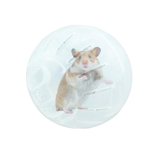 WOBBLO Laufrad für Hamster, Laufbälle für Hamster, Laufrad für Kleintiere – Übungsbälle für Hamster, Laufrad für Hamster, Bär Gold von WOBBLO